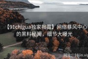 【91chigua独家揭露】网络暴风中心的黑料秘闻，细节大曝光
