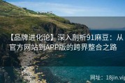 【品牌进化论】深入剖析91麻豆：从官方网站到APP版的跨界整合之路