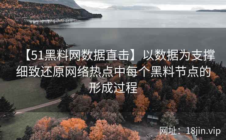【51黑料网数据直击】以数据为支撑细致还原网络热点中每个黑料节点的形成过程